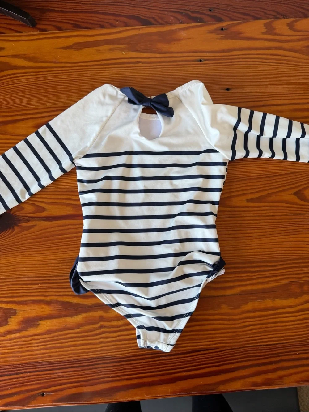 Sperry Long-Sleeve Stripe One-Piece Swimsuit 4T